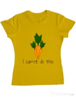Tricou ADLER dama I carrot do this Galben