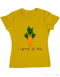 Tricou ADLER dama I carrot do this Galben