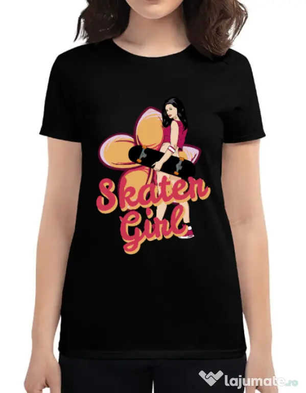 Tricou ADLER dama Skater Girl Negru