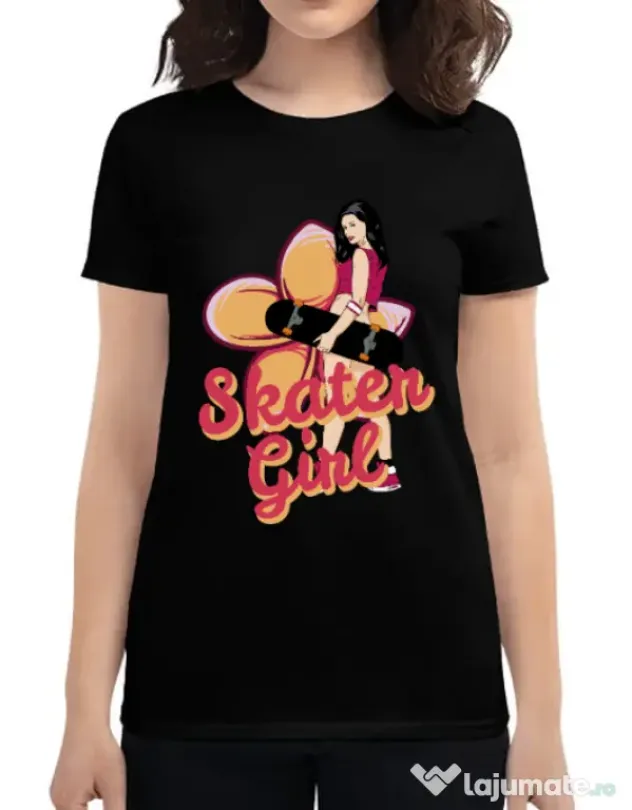 Tricou ADLER dama Skater Girl Negru