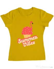 Tricou ADLER dama Summer Vibes Galben