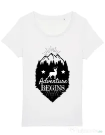Tricou STANLEY STELLA dama Adventure Begins Alb