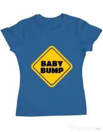 Tricou ADLER dama Baby bump Albastru azuriu