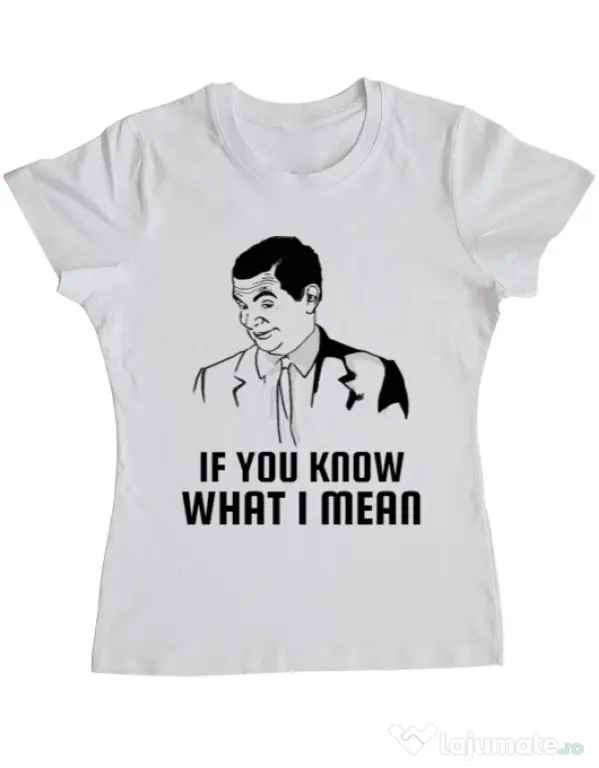 Tricou ADLER dama If you know what i mean Alb