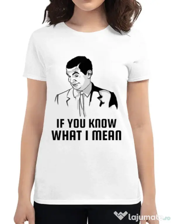 Tricou ADLER dama If you know what i mean Alb