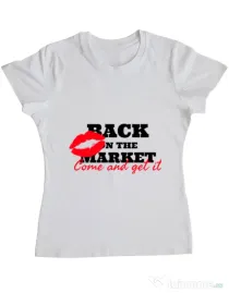 Tricou ADLER dama Come and get it Alb