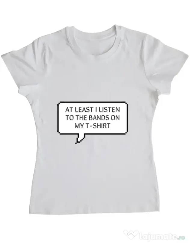 Tricou ADLER dama T-shirt band Alb