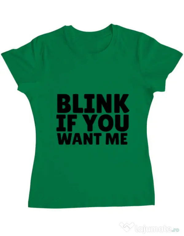 Tricou ADLER dama Blink if you want me Verde mediu