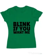 Tricou ADLER dama Blink if you want me Verde mediu