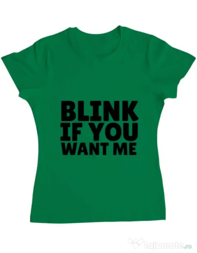 Tricou ADLER dama Blink if you want me Verde mediu