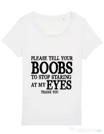 Tricou STANLEY STELLA dama Boobs Alb