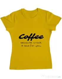 Tricou ADLER dama Coffee Galben