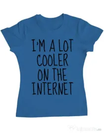 Tricou ADLER dama Cooler on the internet Albastru azuriu