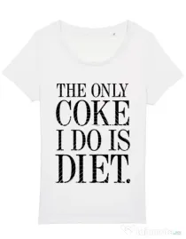 Tricou STANLEY STELLA dama Diet coke Alb