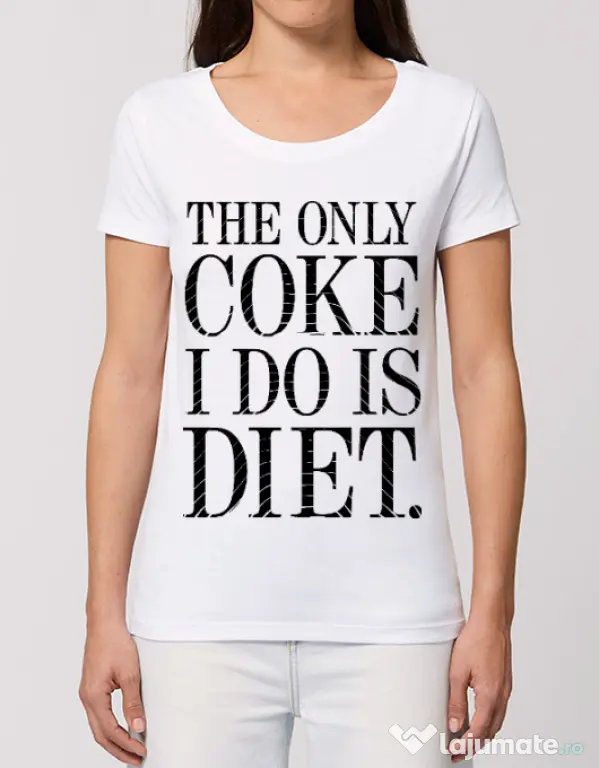 Tricou STANLEY STELLA dama Diet coke Alb