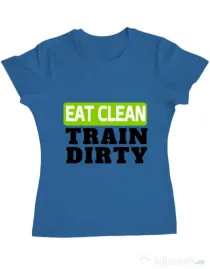 Tricou ADLER dama Eat clean Albastru azuriu