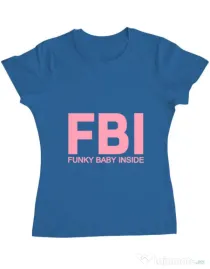 Tricou ADLER dama Funky baby inside Albastru azuriu