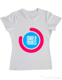 Tricou ADLER dama Human in progress Alb