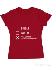 Tricou ADLER dama I'm a unicorn Rosu