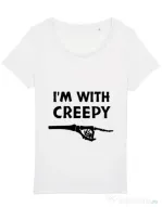 Tricou STANLEY STELLA dama I'm with creepy Alb