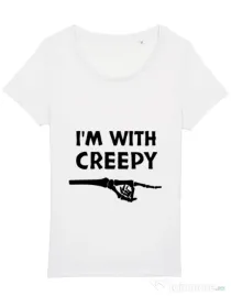 Tricou STANLEY STELLA dama I'm with creepy Alb