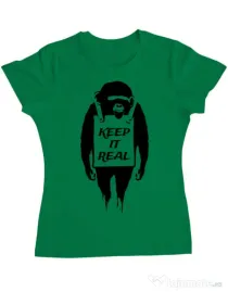 Tricou ADLER dama Keep it real Verde mediu