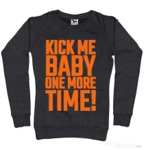 Bluza ADLER dama Kick me baby Negru melanj