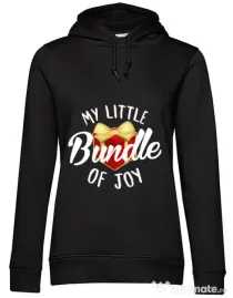 Hoodie dama cu gluga Bundle of joy Negru