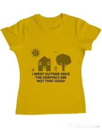 Tricou ADLER dama Reality graphics Galben