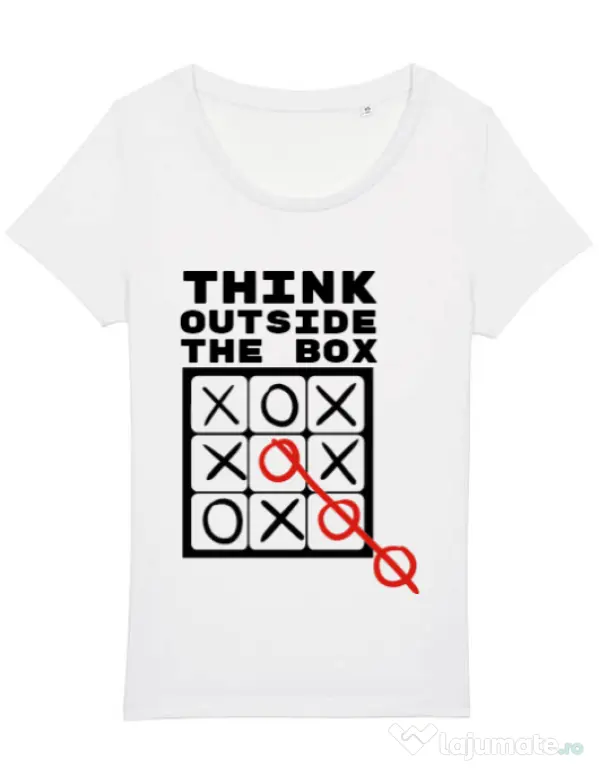Tricou STANLEY STELLA dama Think outside the box Alb