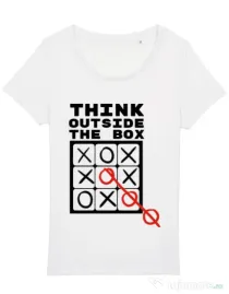 Tricou STANLEY STELLA dama Think outside the box Alb