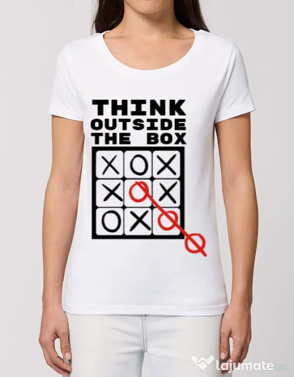 Tricou STANLEY STELLA dama Think outside the box Alb