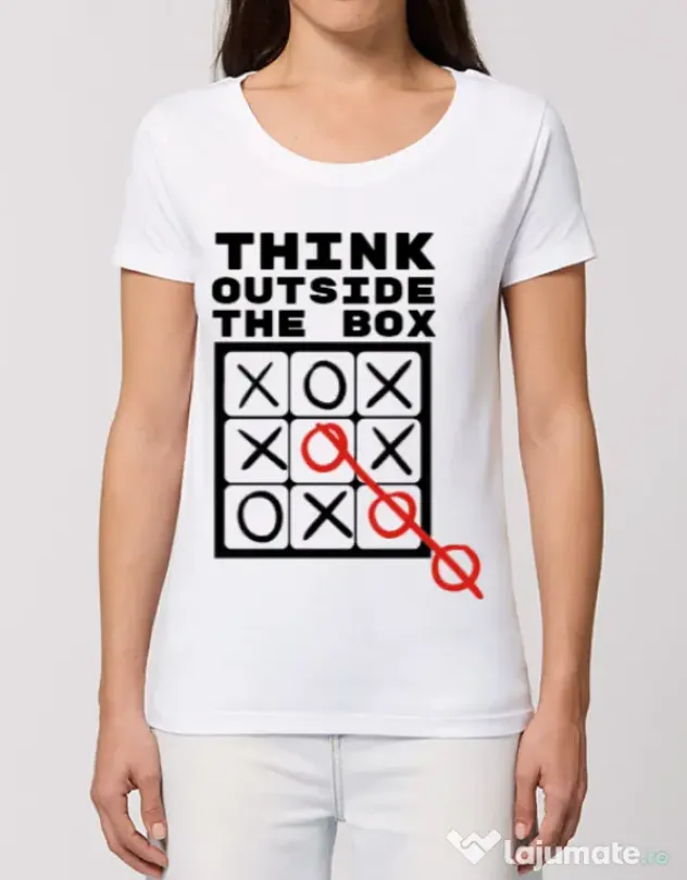 Tricou STANLEY STELLA dama Think outside the box Alb