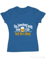 Tricou ADLER dama Get me a beer Albastru azuriu