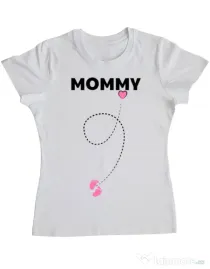 Tricou ADLER dama Mommy Alb