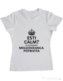 Tricou ADLER dama Moldoveanca potrivita Alb