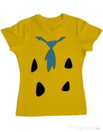 Tricou ADLER dama Flinstone costume Galben
