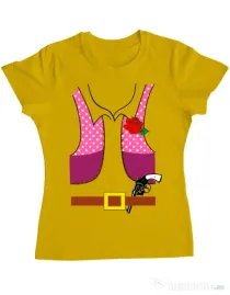Tricou ADLER dama Cowboy suit 2 Galben