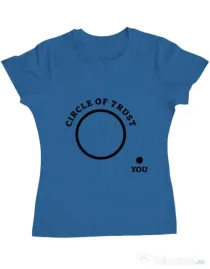 Tricou ADLER dama Circle of trust Albastru azuriu