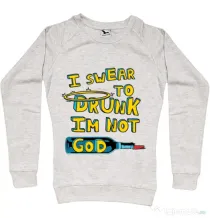 Bluza ADLER dama I swear to drunk Migdala melanj