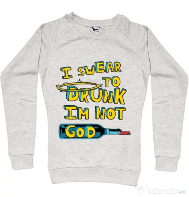 Bluza ADLER dama I swear to drunk Migdala melanj