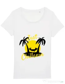 Tricou STANLEY STELLA dama Just chillaxin Alb