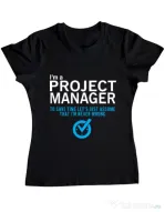 Tricou ADLER dama Project manager Negru
