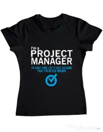 Tricou ADLER dama Project manager Negru