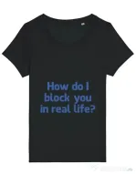 Tricou STANLEY STELLA dama How do I block you Negru