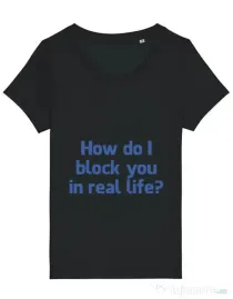 Tricou STANLEY STELLA dama How do I block you Negru