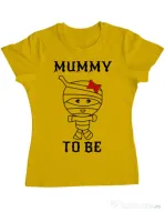 Tricou ADLER dama Mummy to be girl Galben