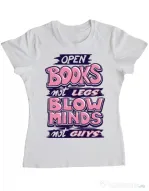 Tricou ADLER dama Open books Alb
