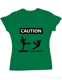 Tricou ADLER dama This is Sparta Verde mediu