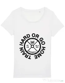 Tricou STANLEY STELLA dama Train hard or go home Alb